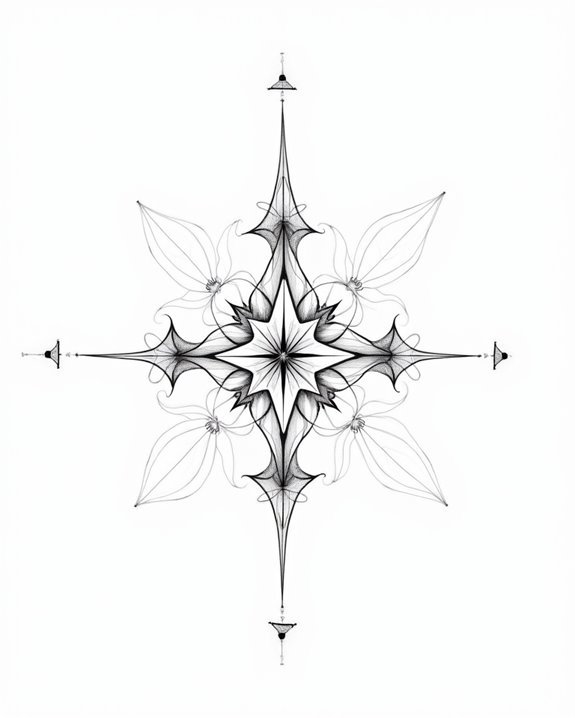 abstract expressive star tattoos