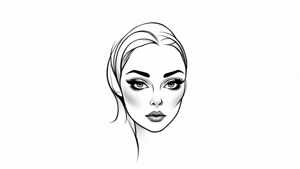 abstract face tattoo inspiration