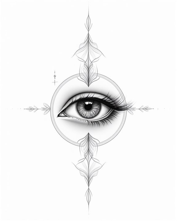 abstract minimalist eye tattoos