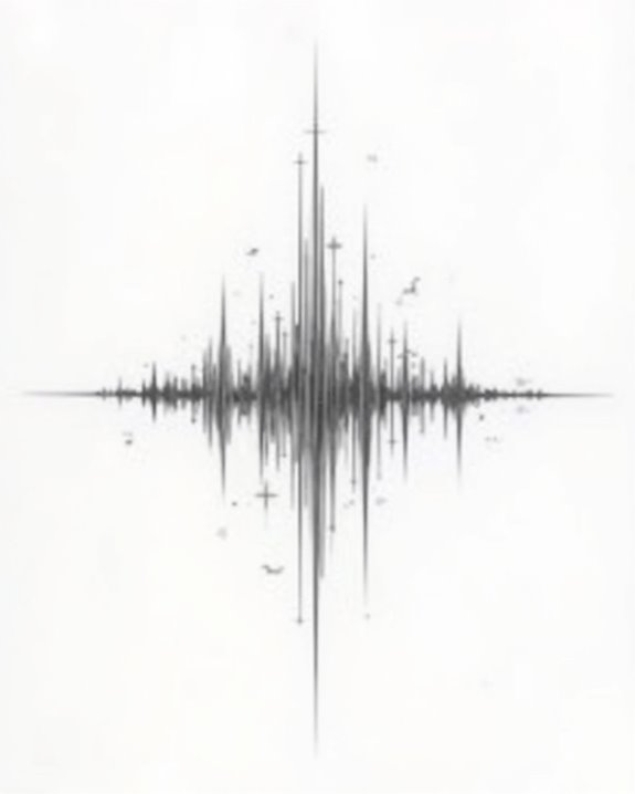 abstract sound wave tattoo