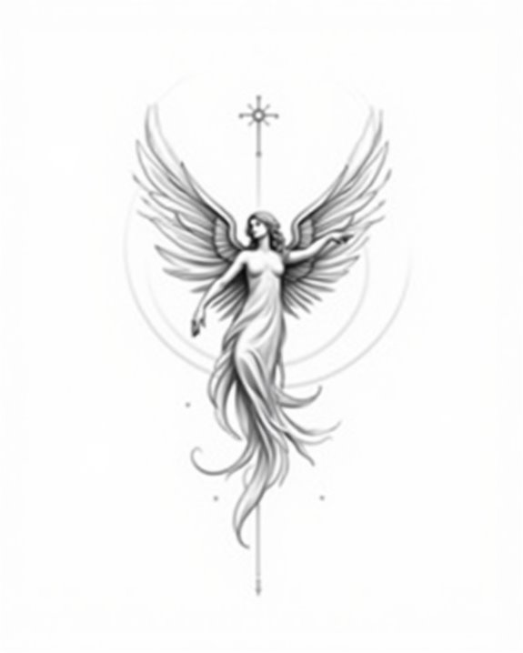 angel tattoo finger symbolism