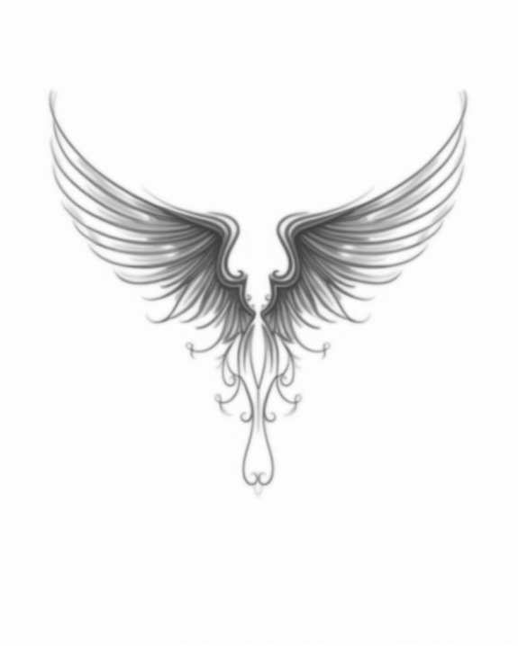 angelic protection tattoo design