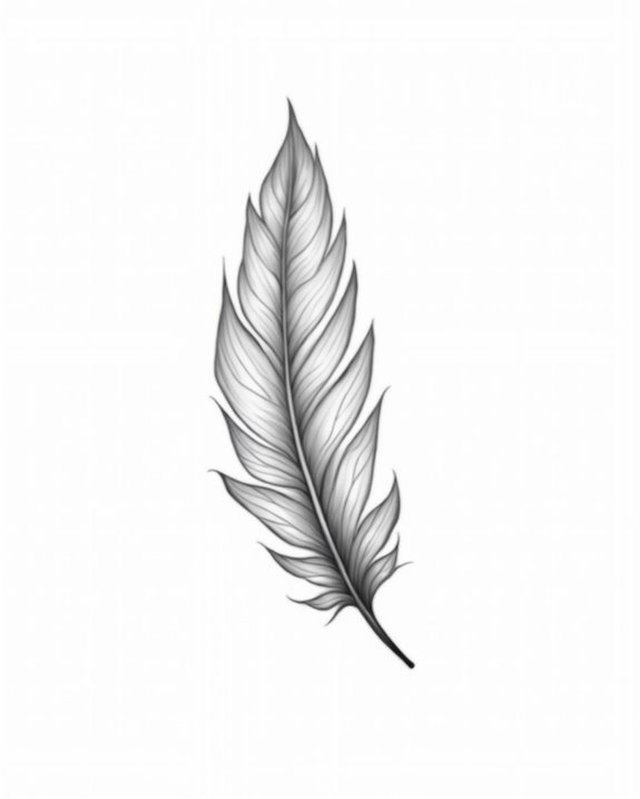 artistic feather tattoo intricacy