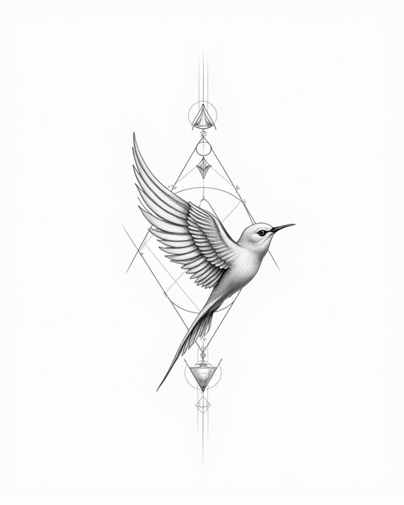 artistic geometric jay tattoos