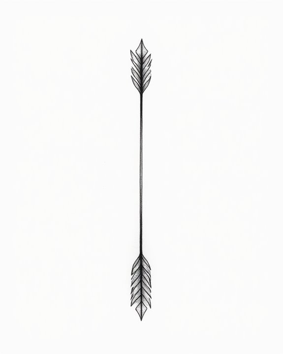 bold arrow symbolizes strength