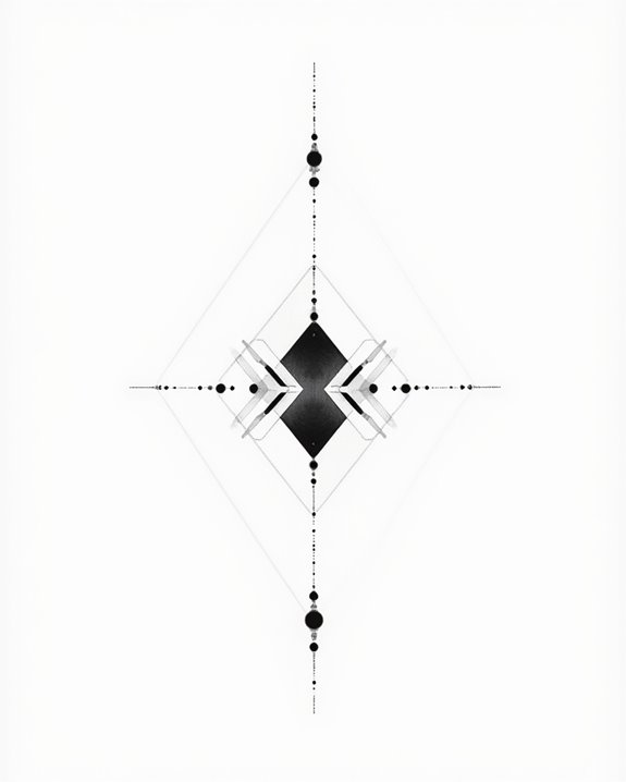 bold geometric dot symbolism