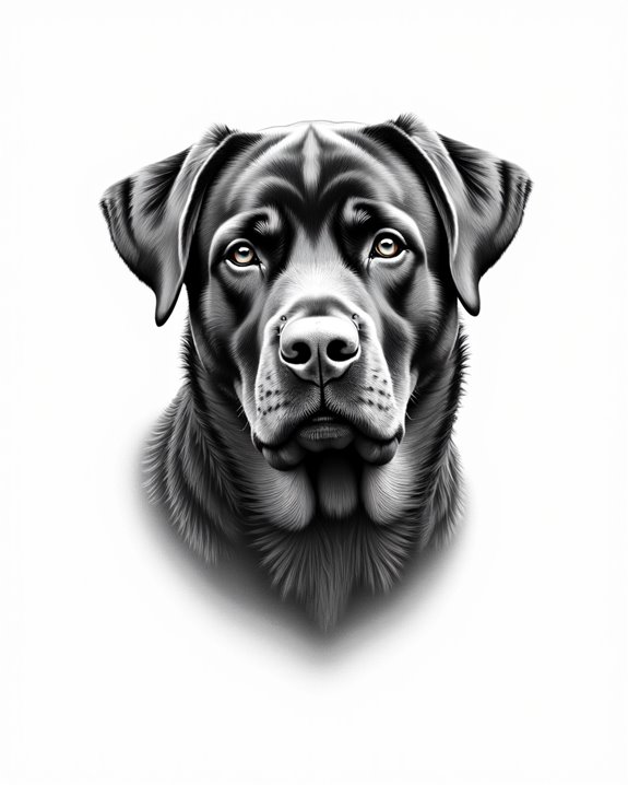 bold rottweiler loyalty tattoo