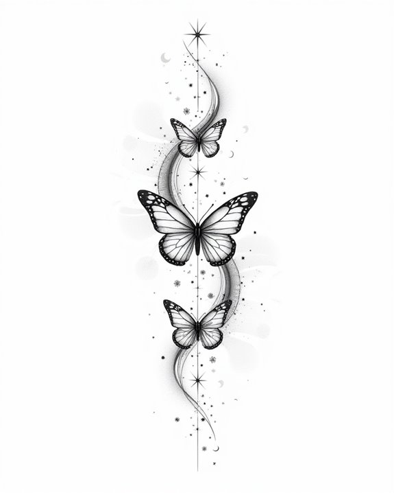 butterflies in celestial dance