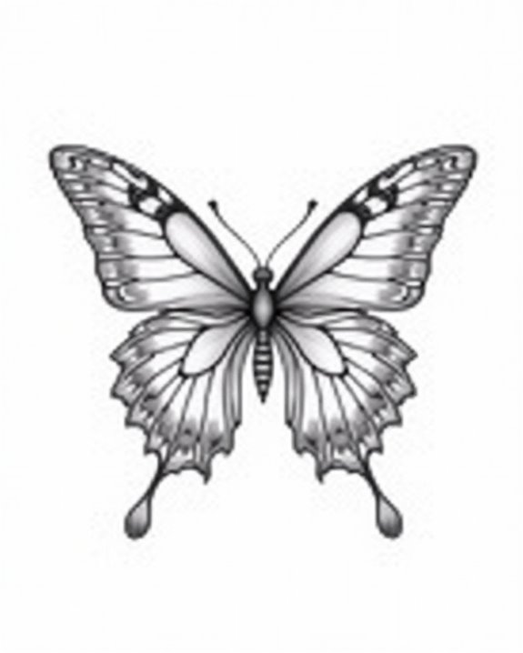 butterfly wing mandala tattoo