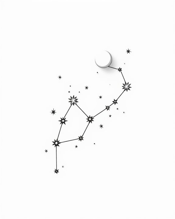 celestial ankle tattoo designs