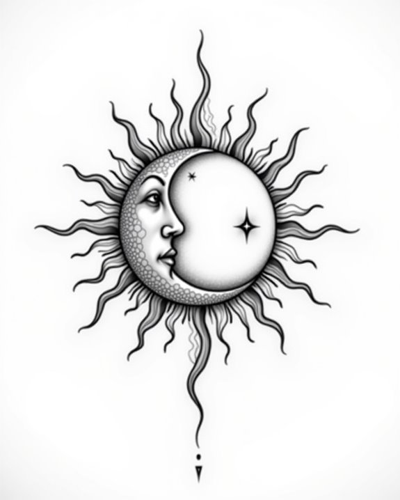 celestial harmony line art