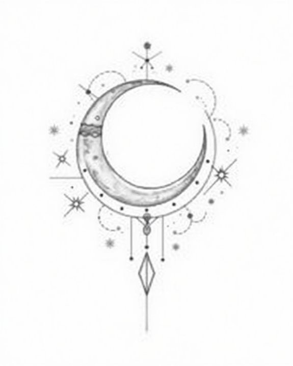 celestial tattoo cosmic beauty