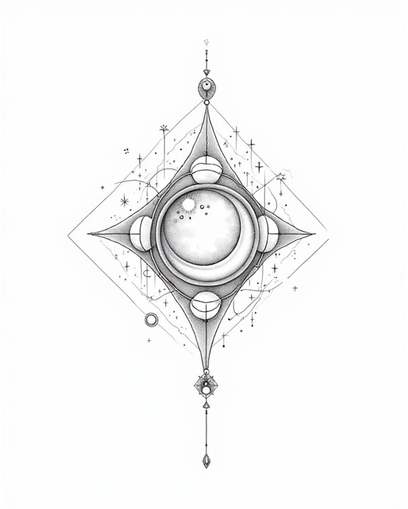 celestial tattoo universe design