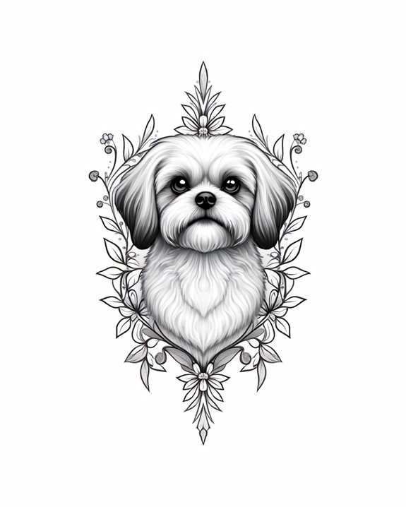 charming intricate shih tzu