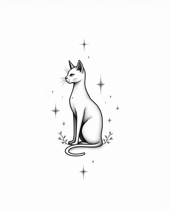 charming minimalist cat design