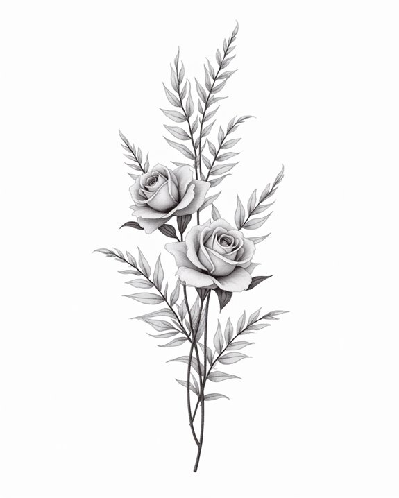 cherry blossom ribcage tattoo