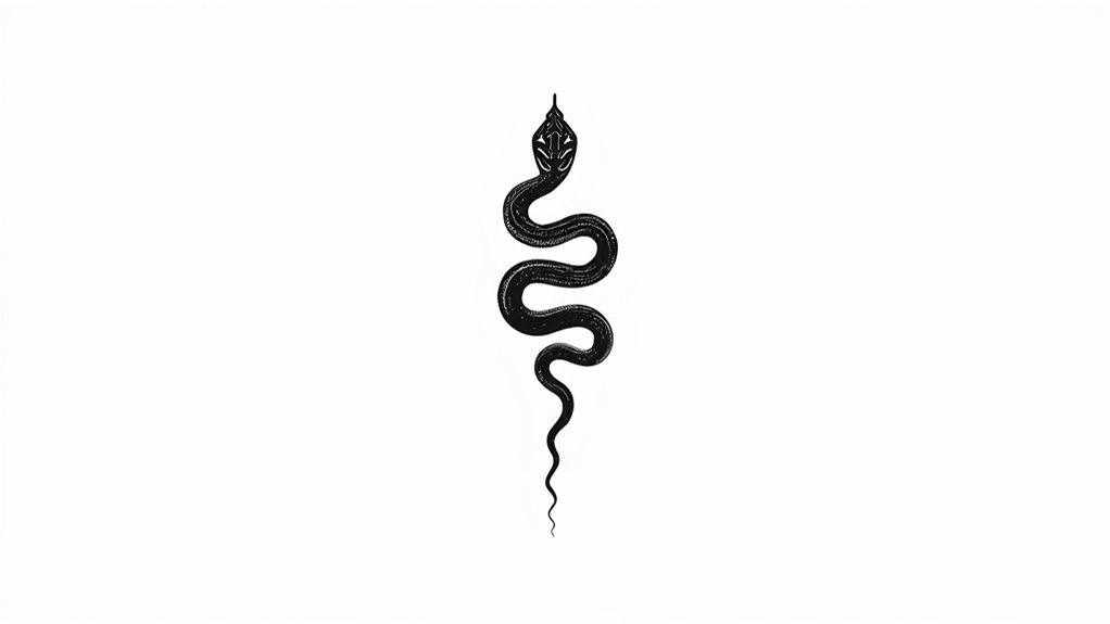 creative fine line snake tattoos