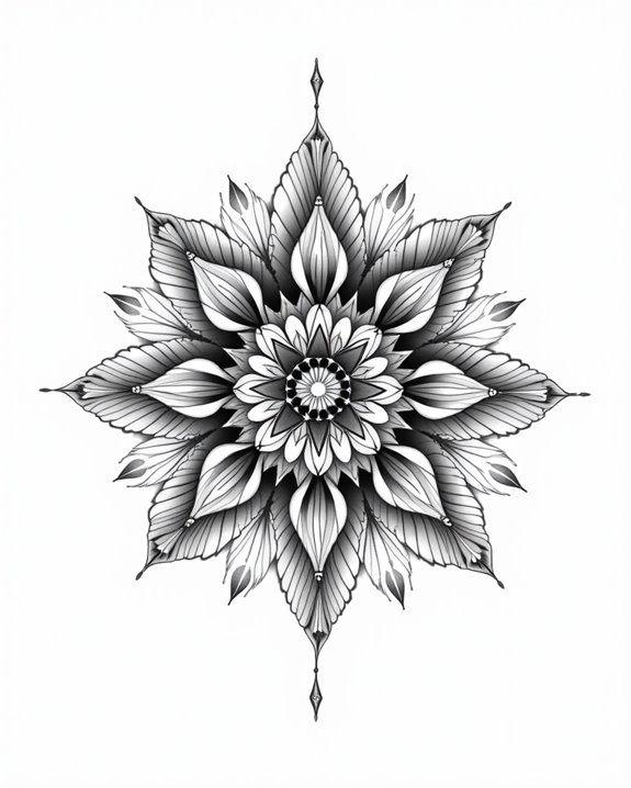crystalline geometric tattoo designs