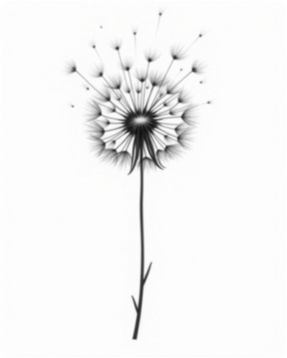 dandelion puff tattoo symbolism