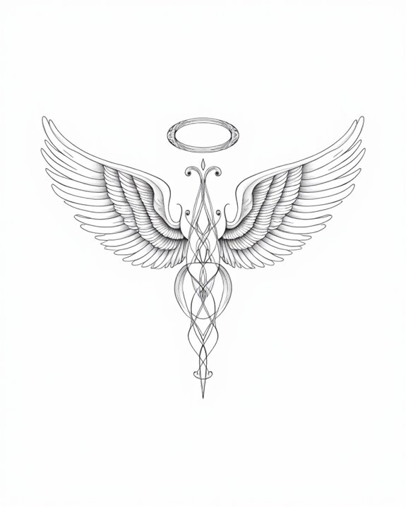 delicate angel tattoo symbolism