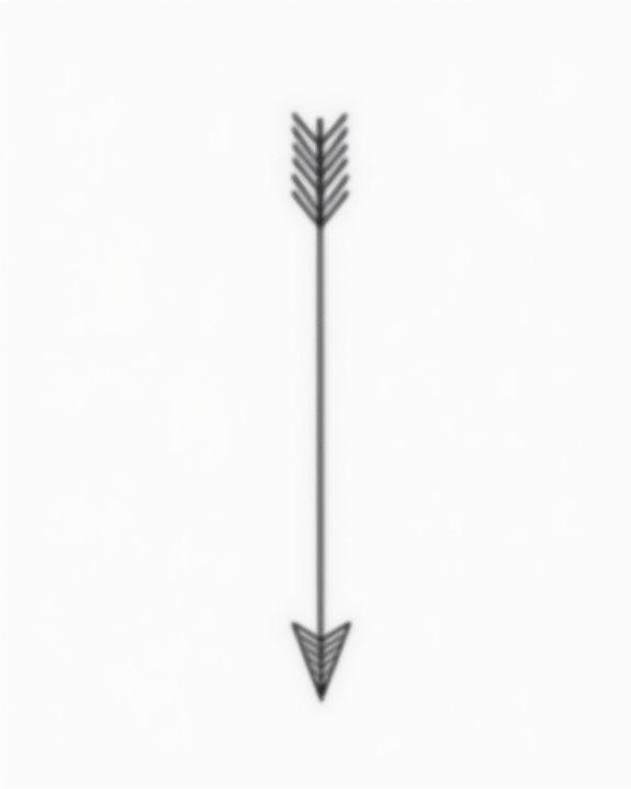 delicate ankle arrow tattoo