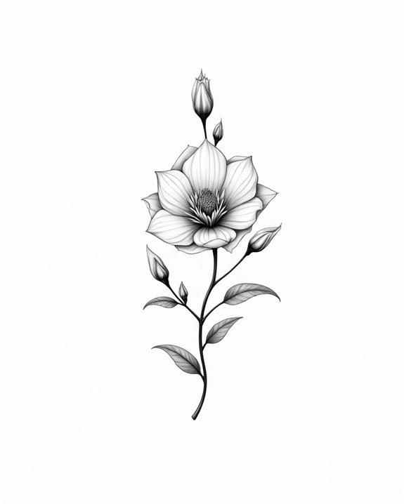 delicate beauty gardenia tattoo
