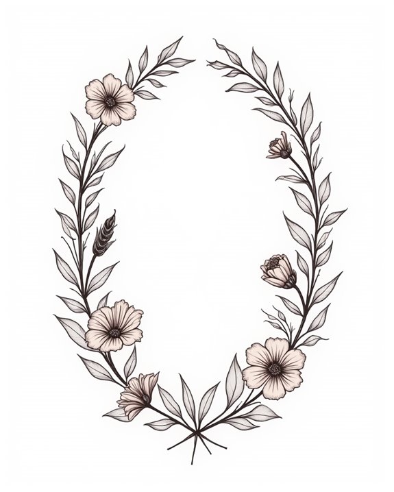 delicate botanical garden tattoo