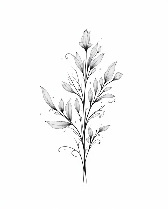 delicate botanical tattoo artistry