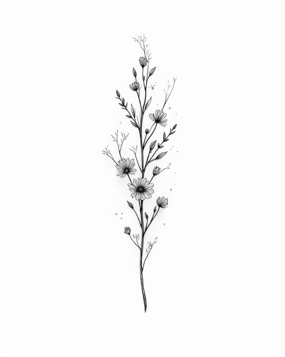 delicate botanical tattoo designs
