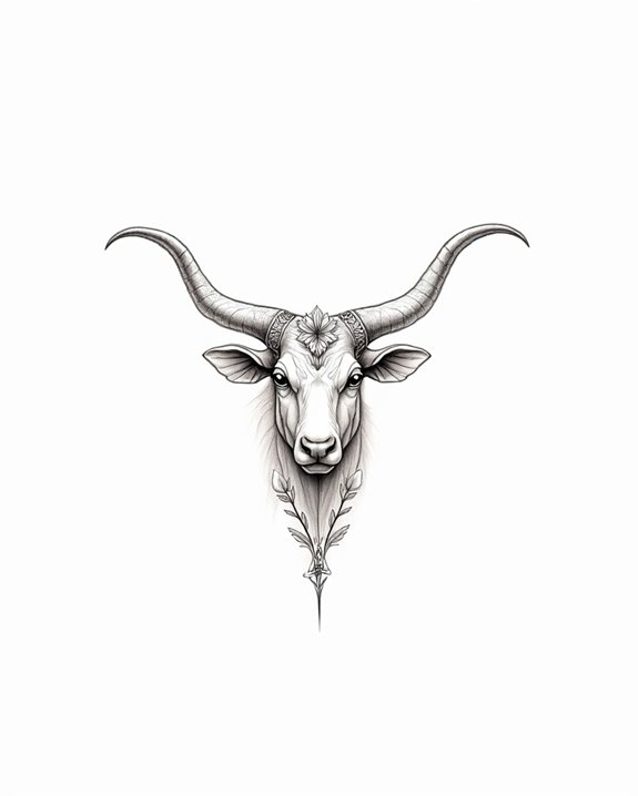 delicate bull head artistry