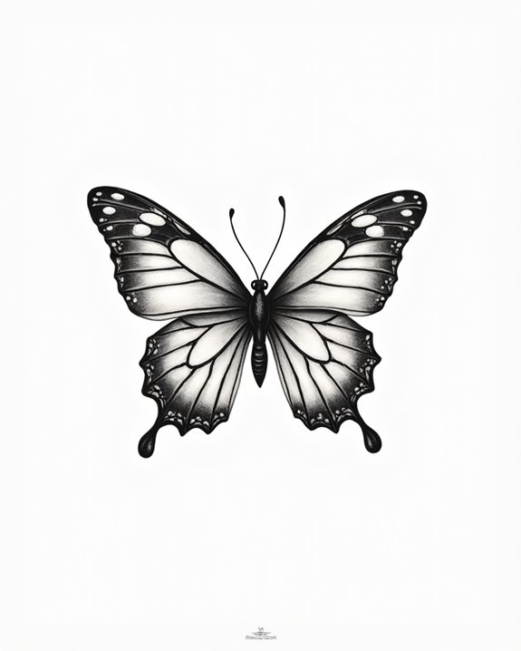 delicate butterfly wing designs