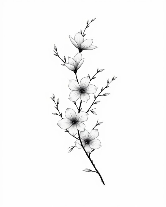 delicate cherry blossom tattoo