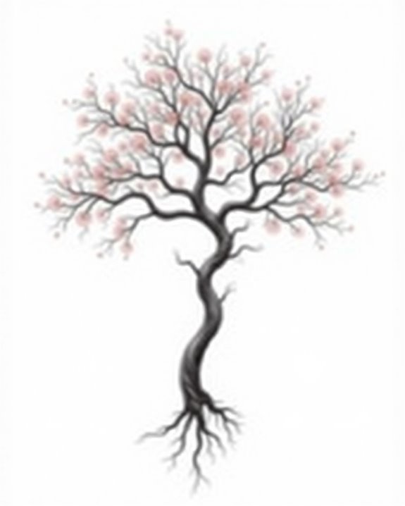 delicate cherry blossom tattoo