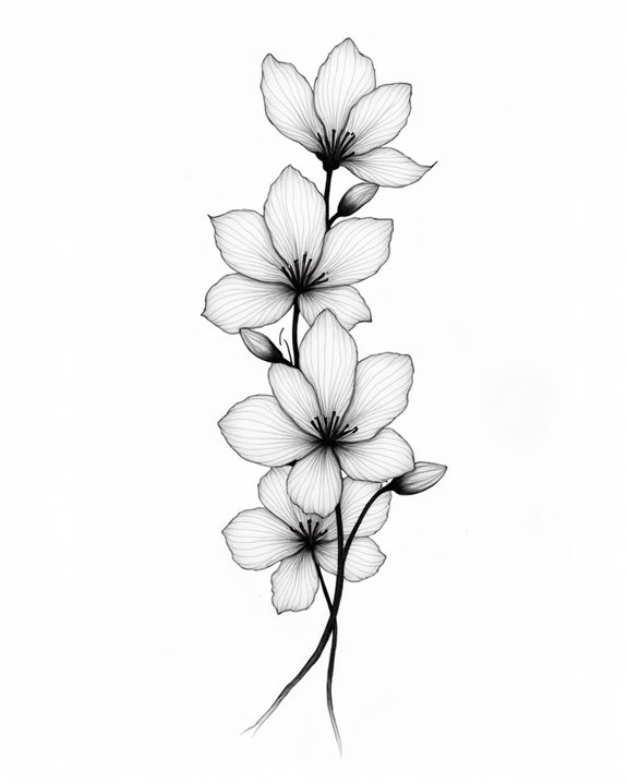 delicate cherry blossom tattoo
