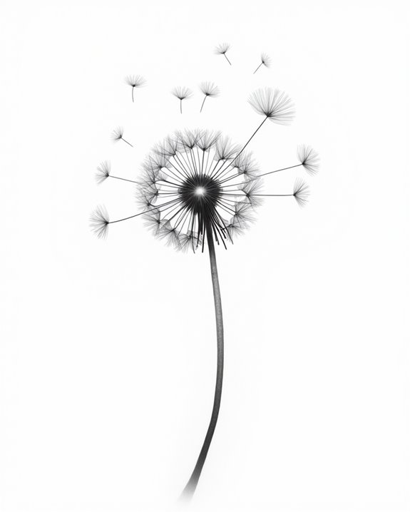delicate dandelion tattoo symbolism