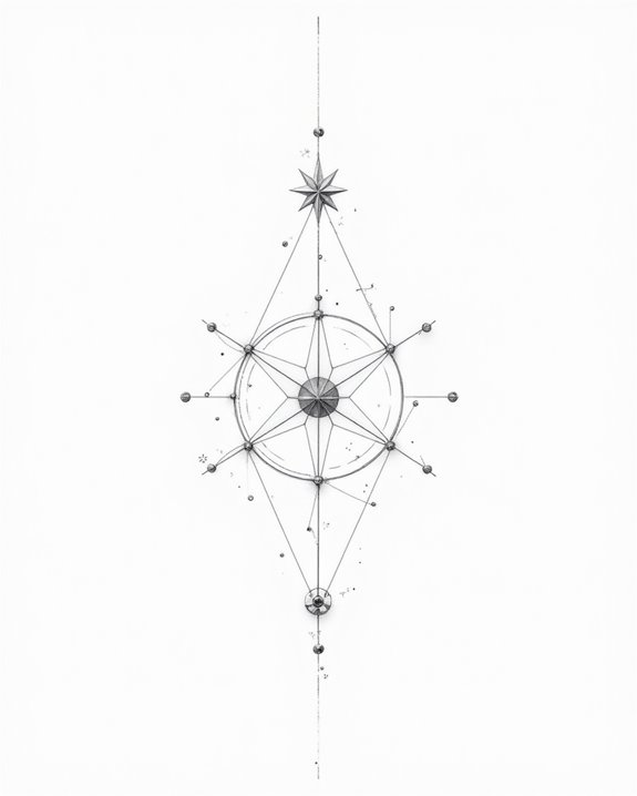delicate dot constellation tattoos
