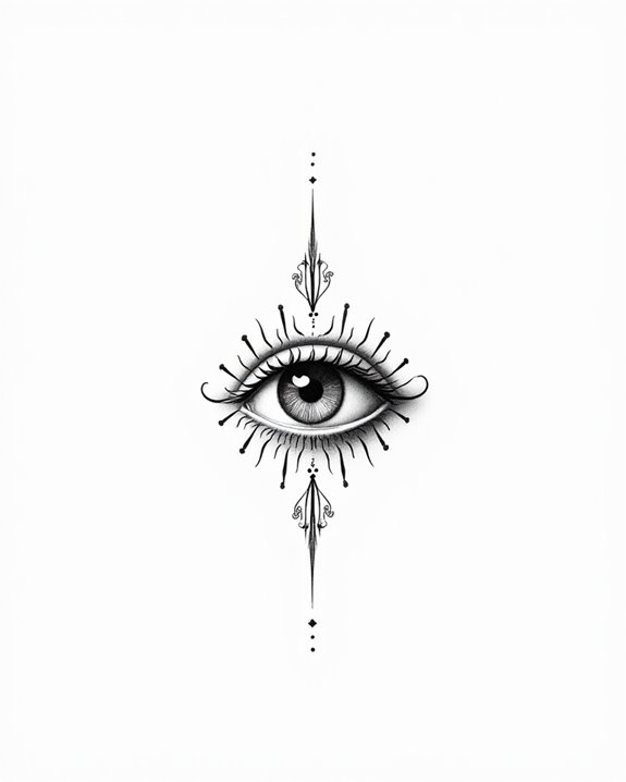 delicate eye tattoo artistry