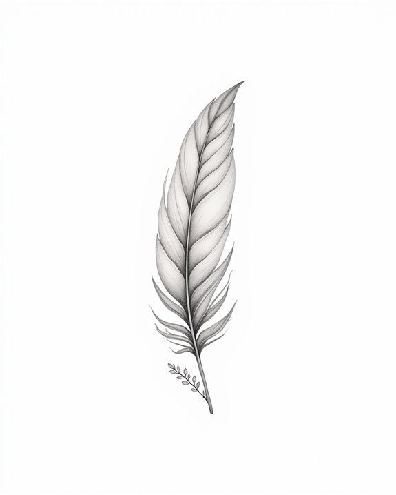 delicate feather design elegance