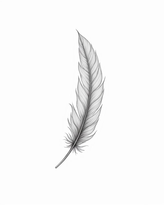 delicate feather subtle elegance