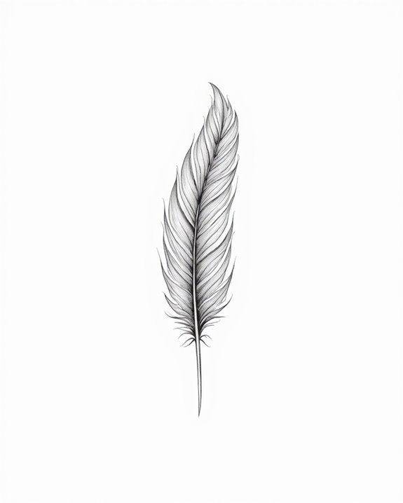 delicate feather wrist tattoo