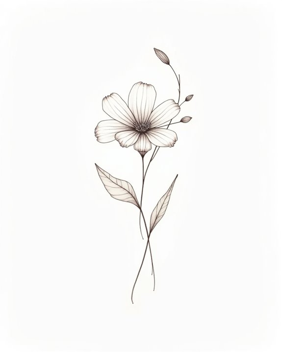 delicate floral tattoo design