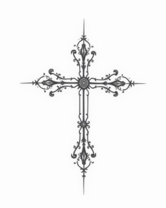 delicate minimalist cross tattoos