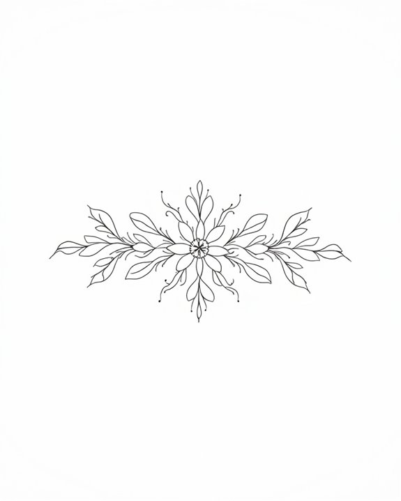 delicate minimalist floral tattoos