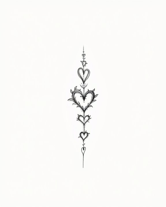 delicate minimalist heart tattoos