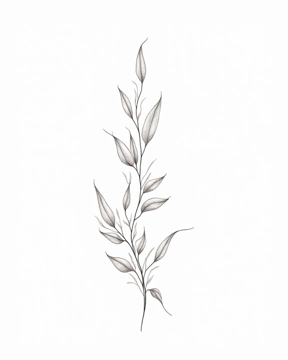 delicate minimalist nature tattoo