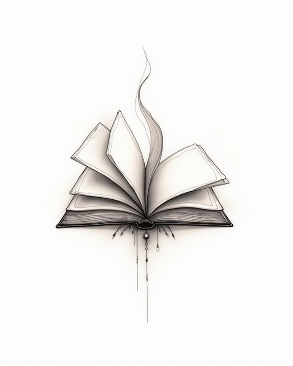 delicate narrative tattoo design