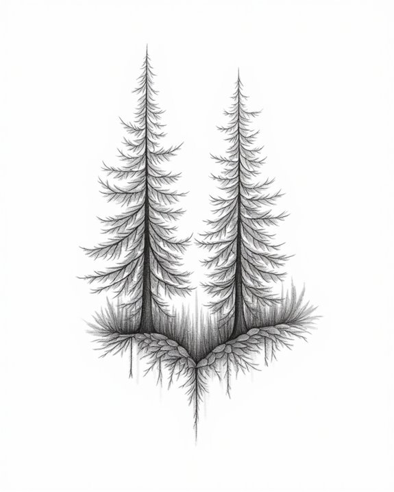 delicate nature inspired fine line tattoos