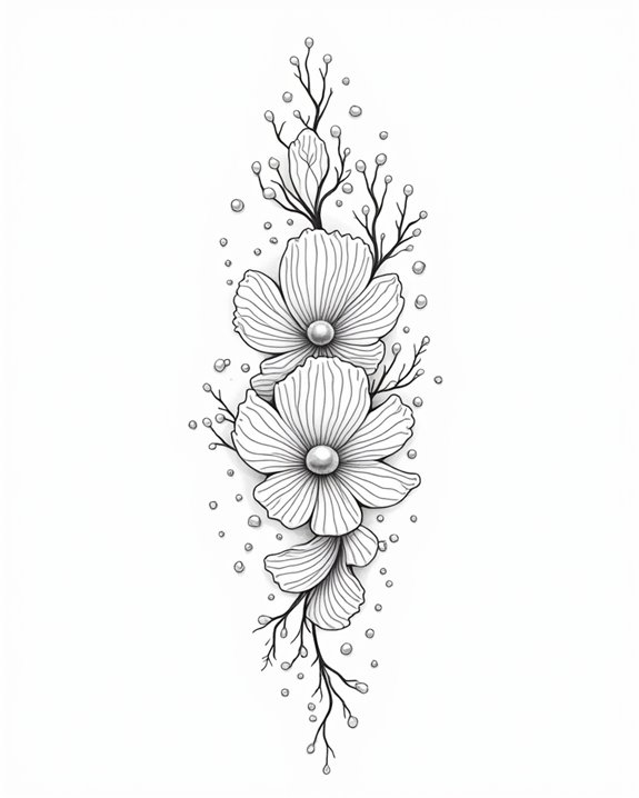 delicate oceanic tattoo accents