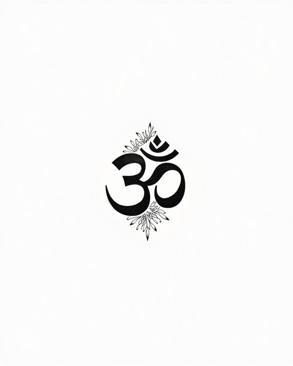 delicate om symbol tattoo