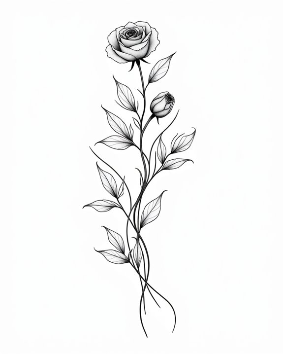 delicate rose tattoo symbolism
